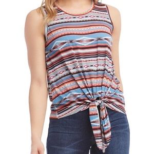 NWT-Karen Kane Red Rock Tie Front Shirt-L